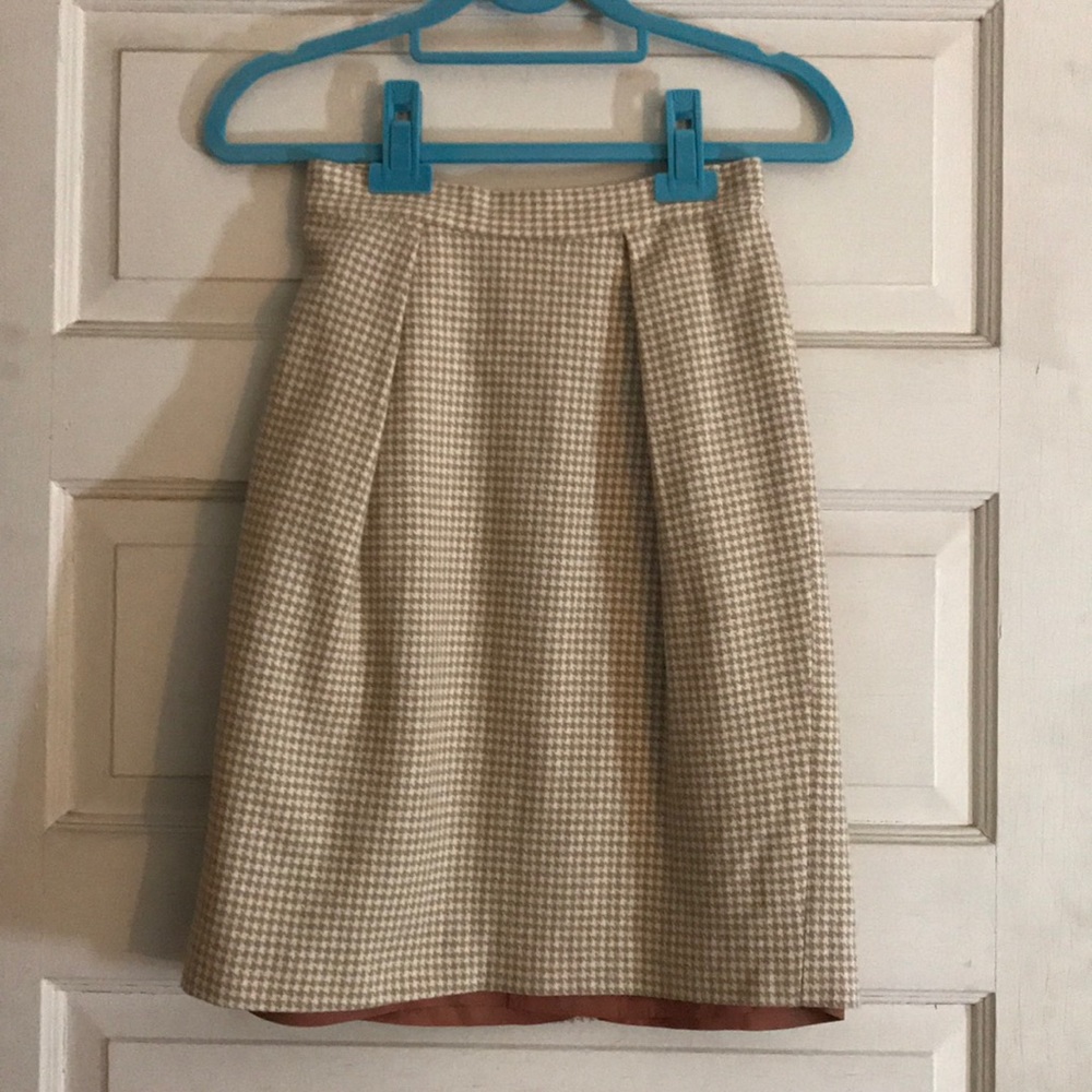 CUSTOM anatomy brand wool houndstooth skirt